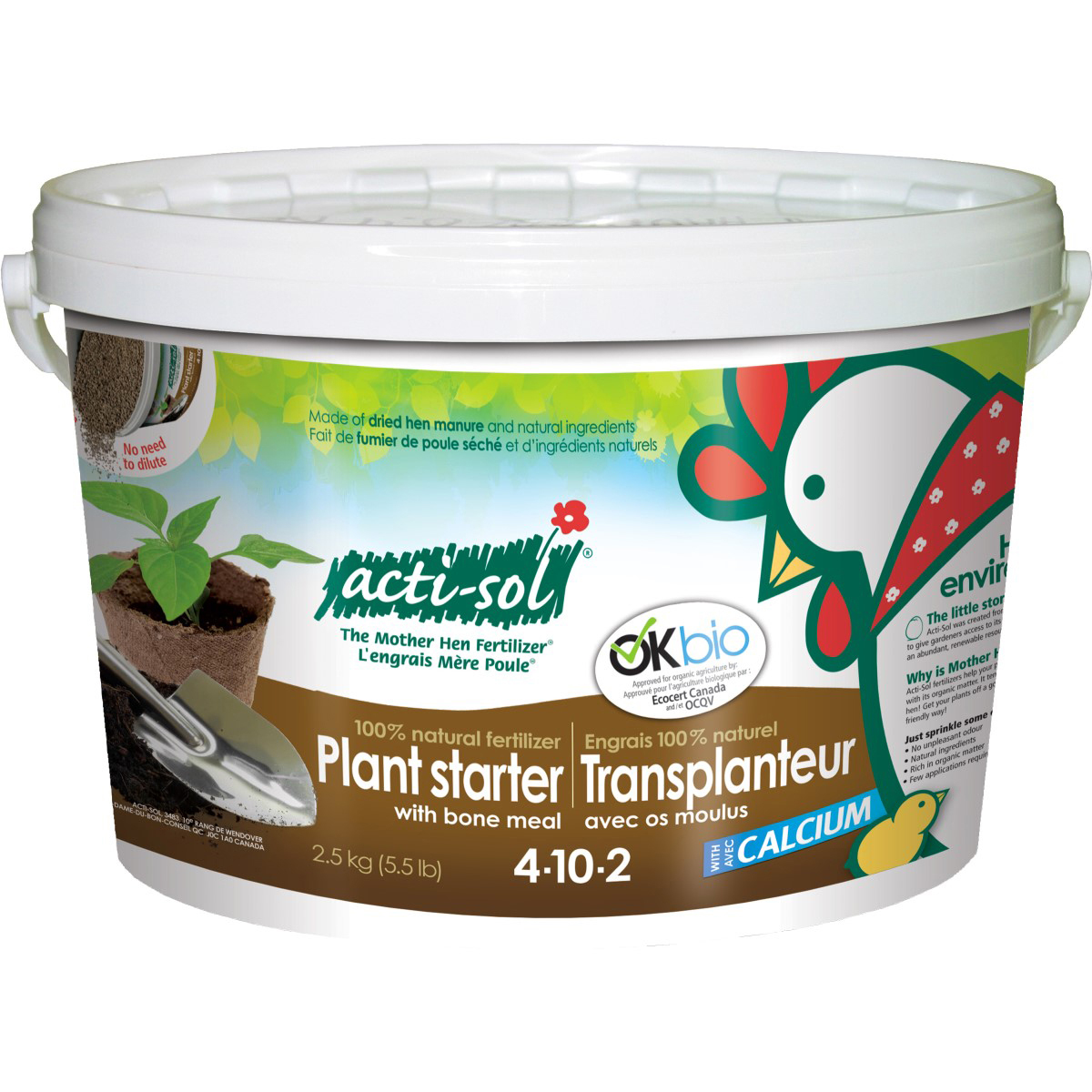 Picture of Natural transplant w bone meal  4-10-2 2.5 kg Pail