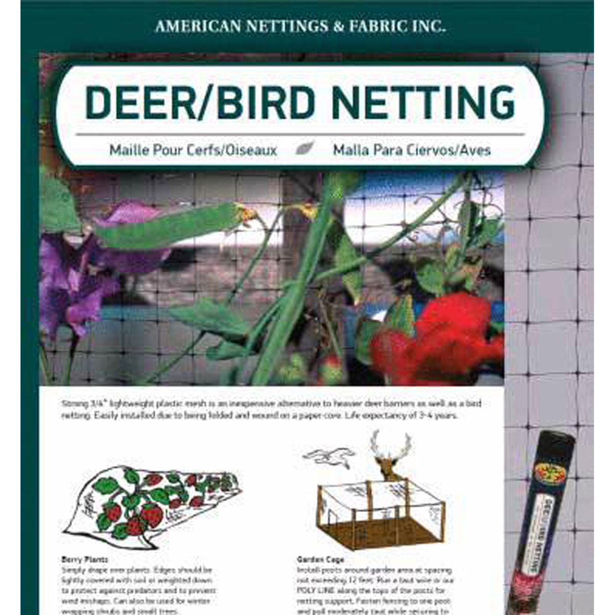 Picture of Deer/Bird Netting (Black 3/4") 7X100'