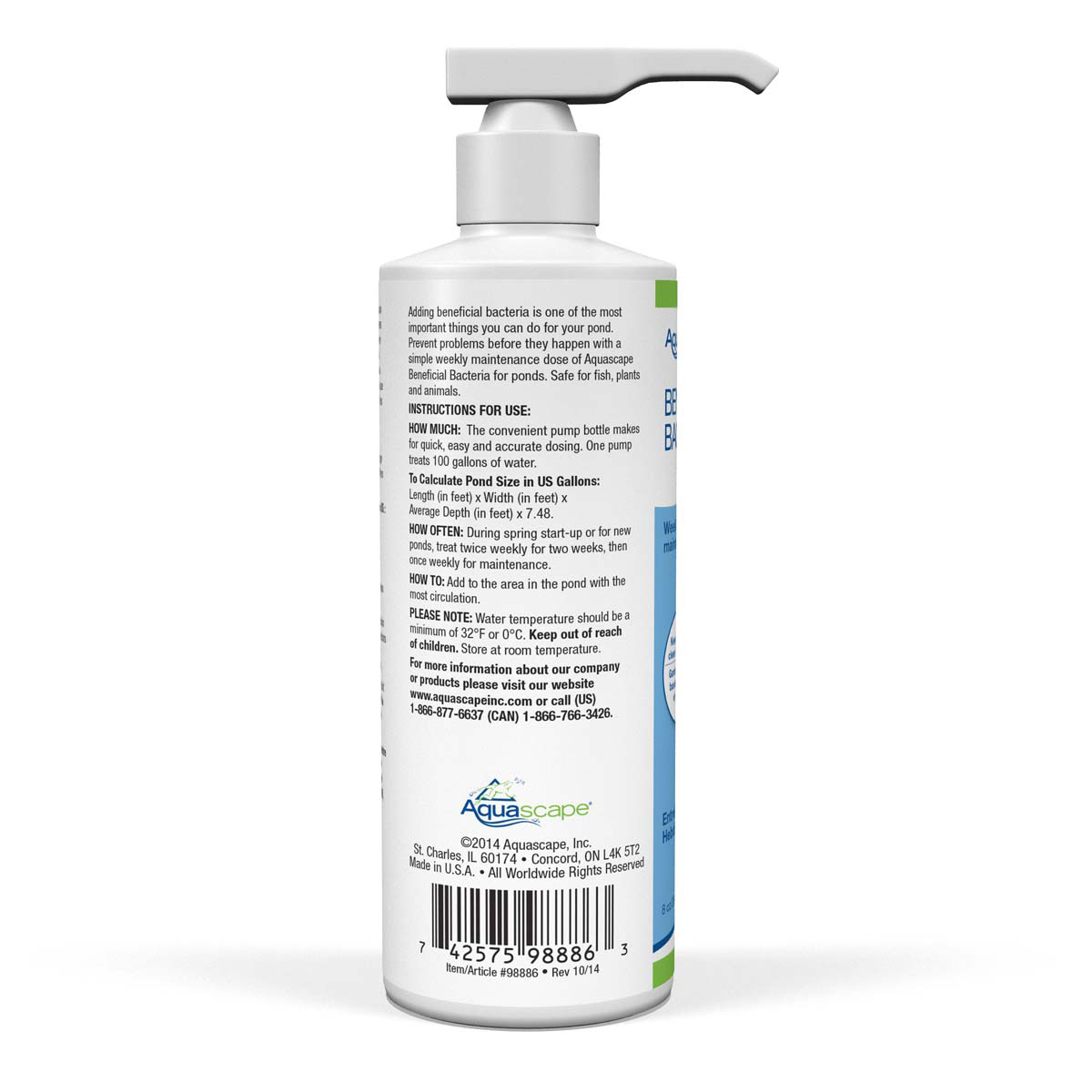 Image Thumbnail for Beneficial Bacteria for Ponds/Liq-236 ml/8.0 oz