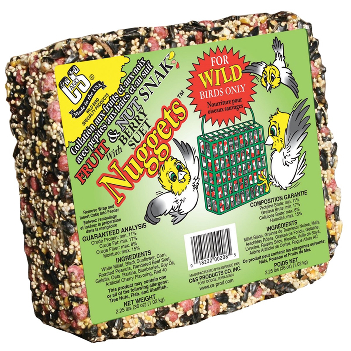 Picture of C&S Fruit & Nut Snak with Suet Nuggets 2.25 lb