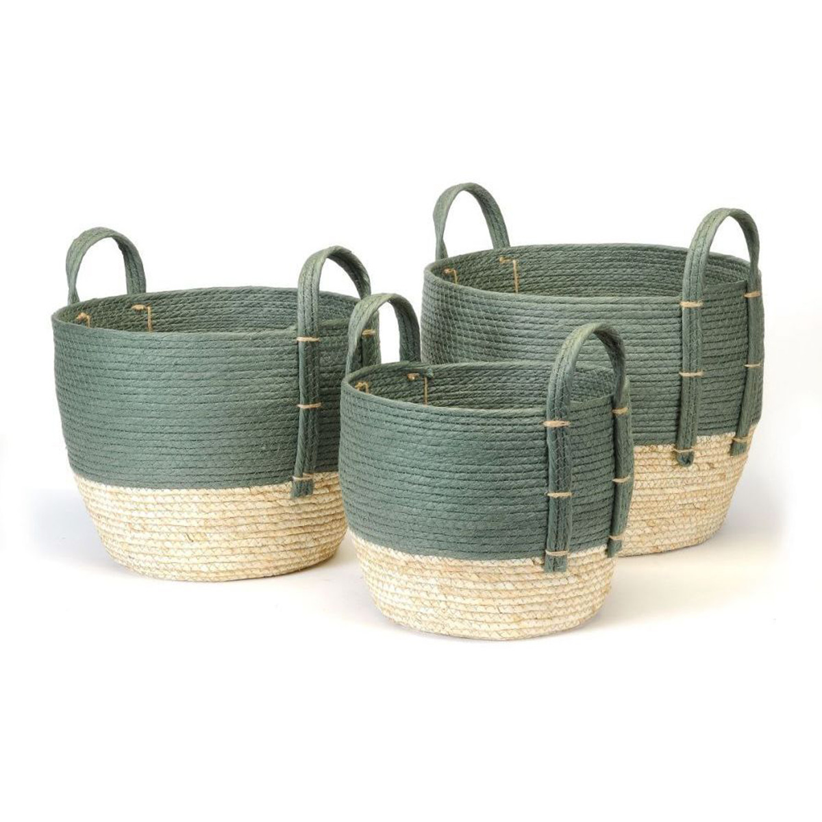 Picture of S/3 Round Maize Baskets Large: 14D 11.5"
