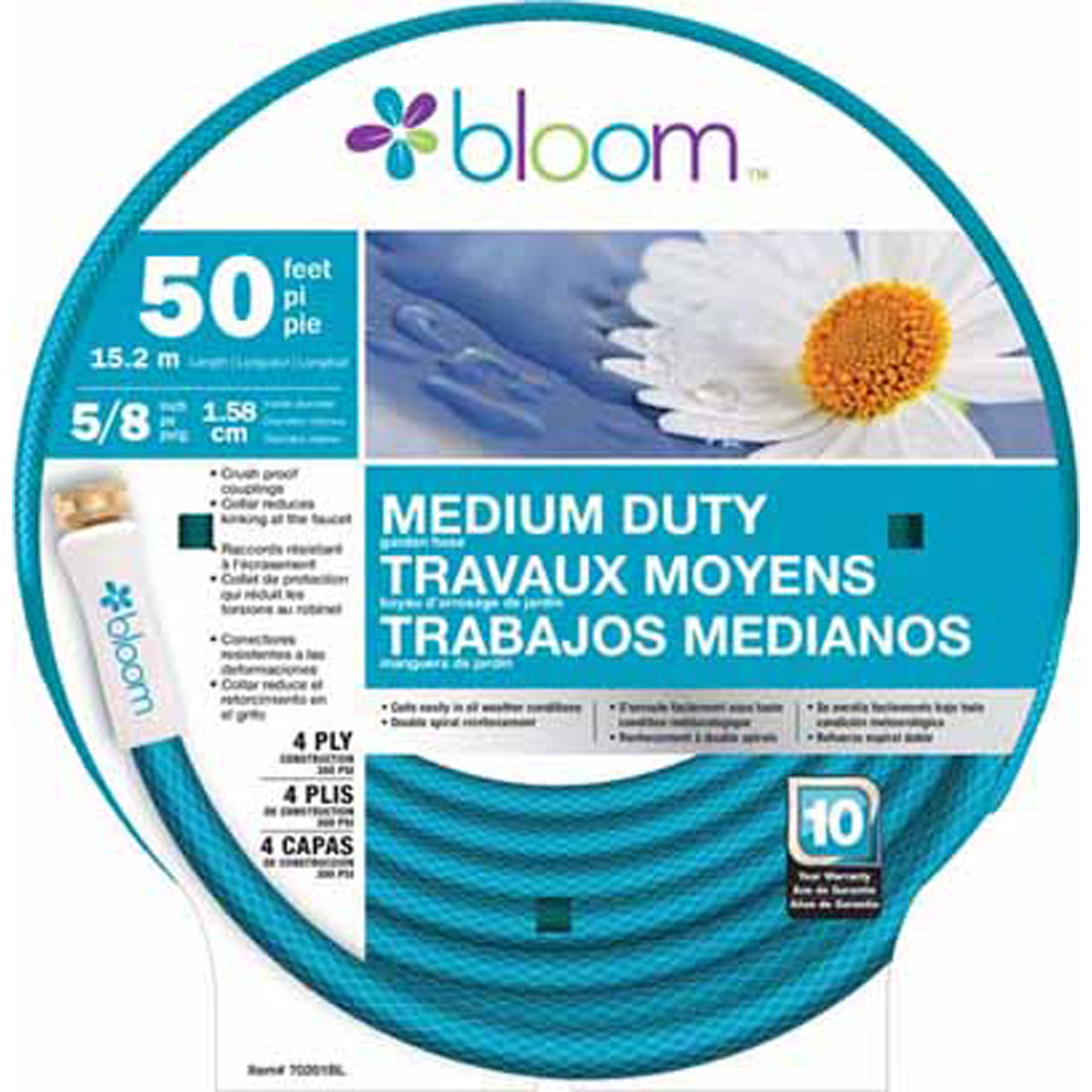 Image Thumbnail for Bloom 5/8" 50 Ft Med Duty Hose