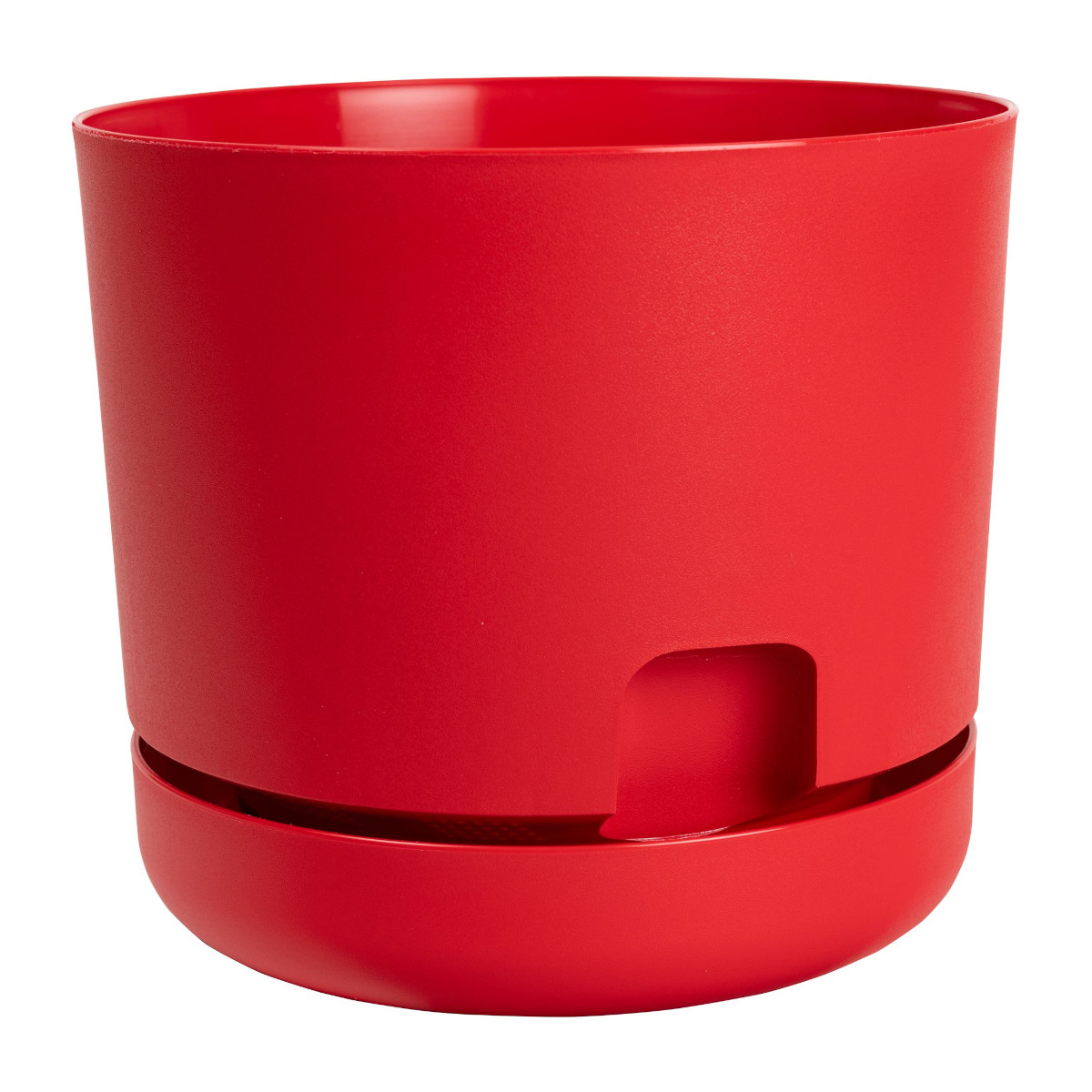 Picture of OASIS 12" Self-Watering Planter with Saucer Red