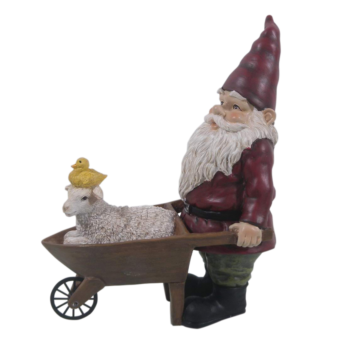 Picture of Wheelbarrow Gnome 15x9x19.5cm