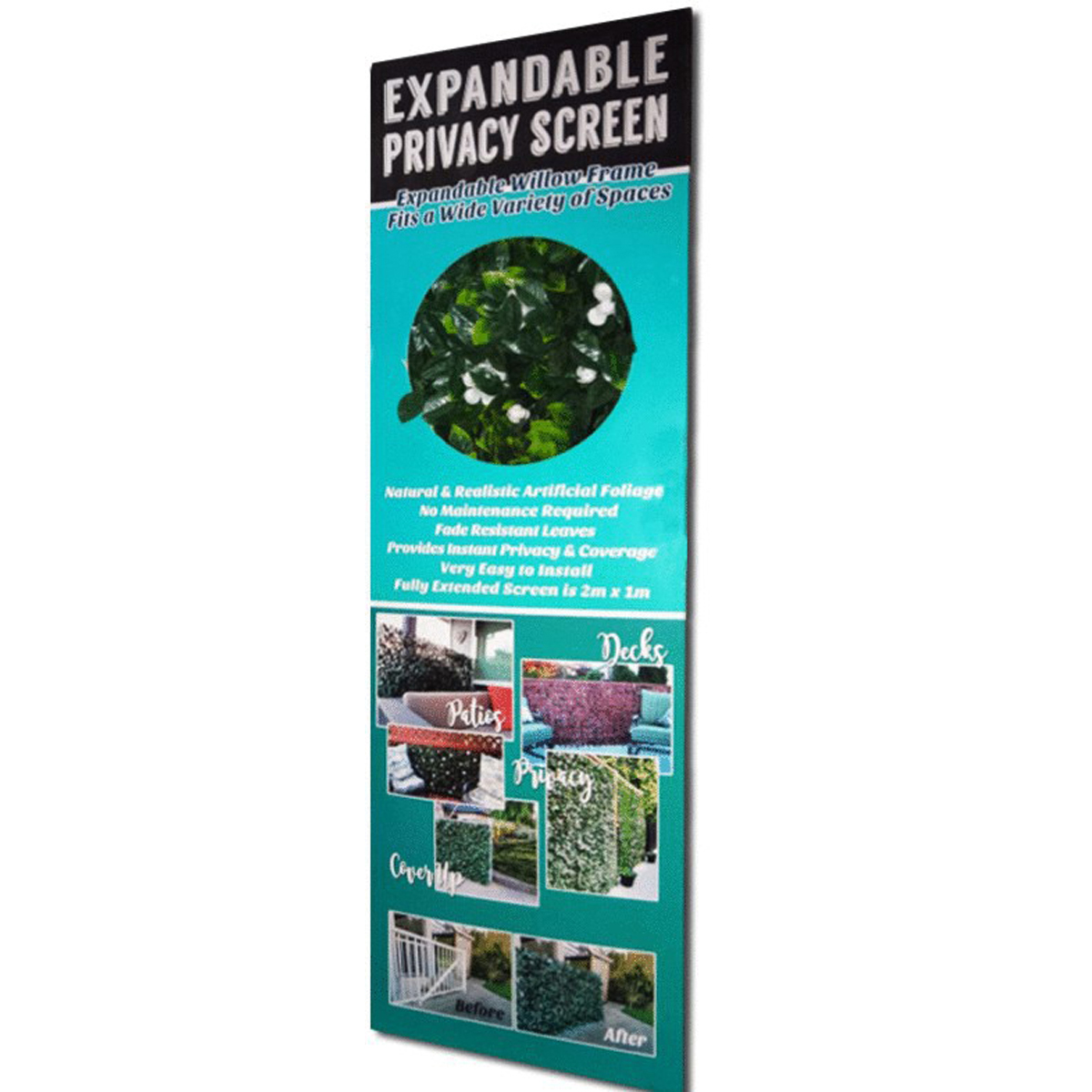 Image Thumbnail for Camellia Leaf Expandable Privacy Screen 6.7'X3.3'