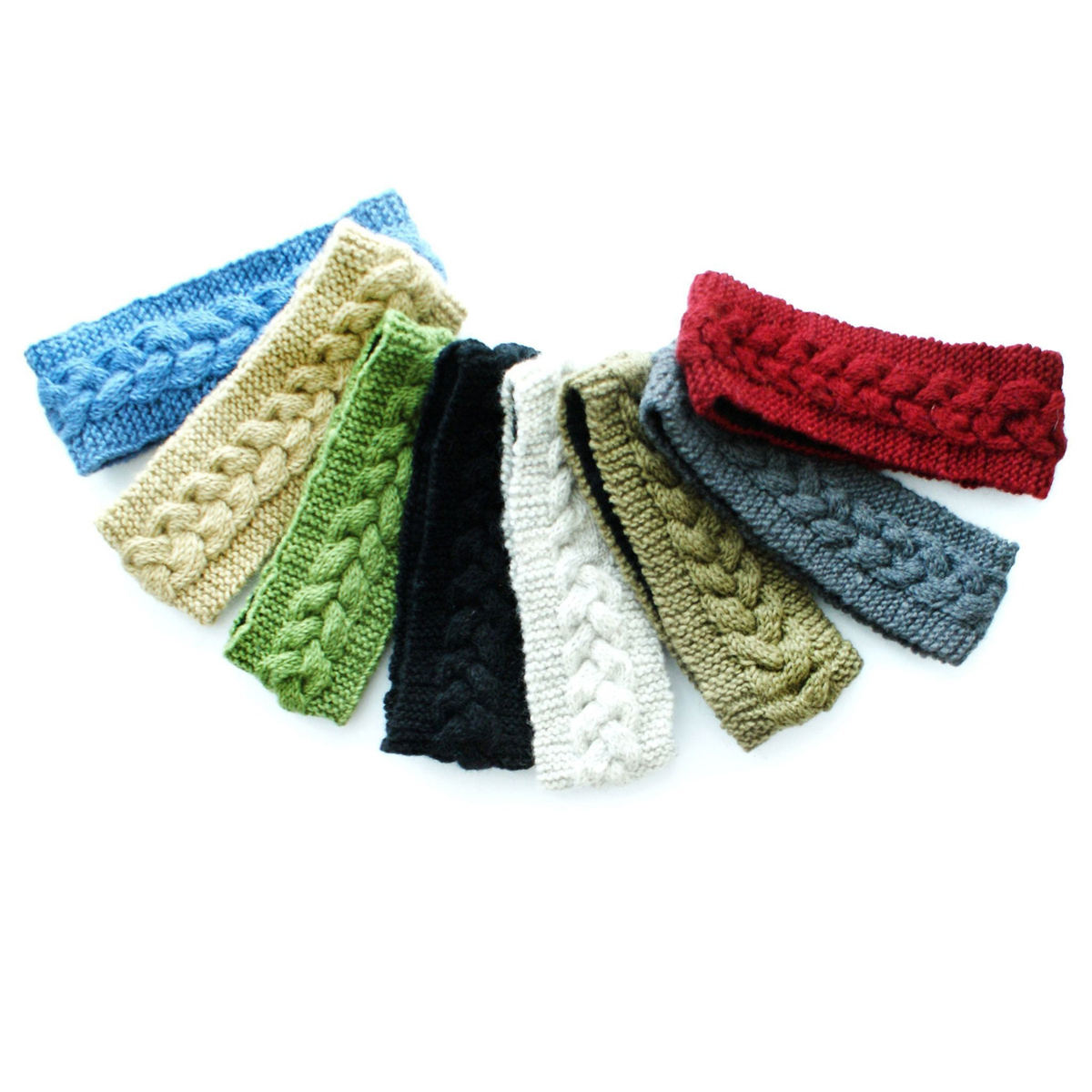 Picture of Braided Knitted Headbands - 8/Set Asst.Colors