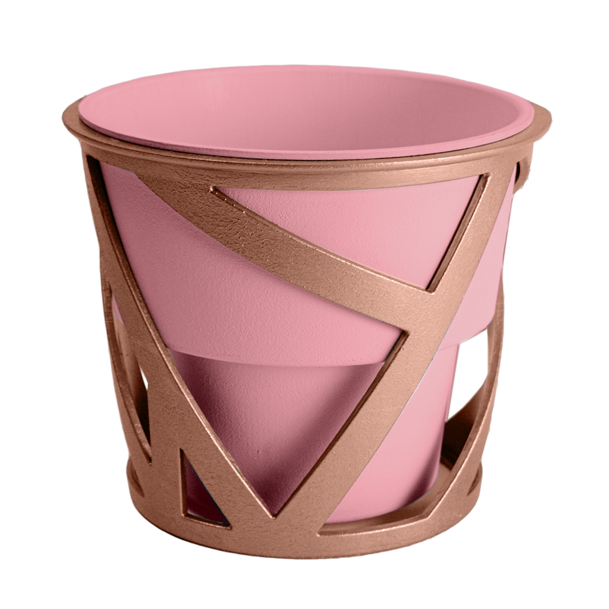 Image Thumbnail for 5" Curio Planter Blush w/ Copper Stand