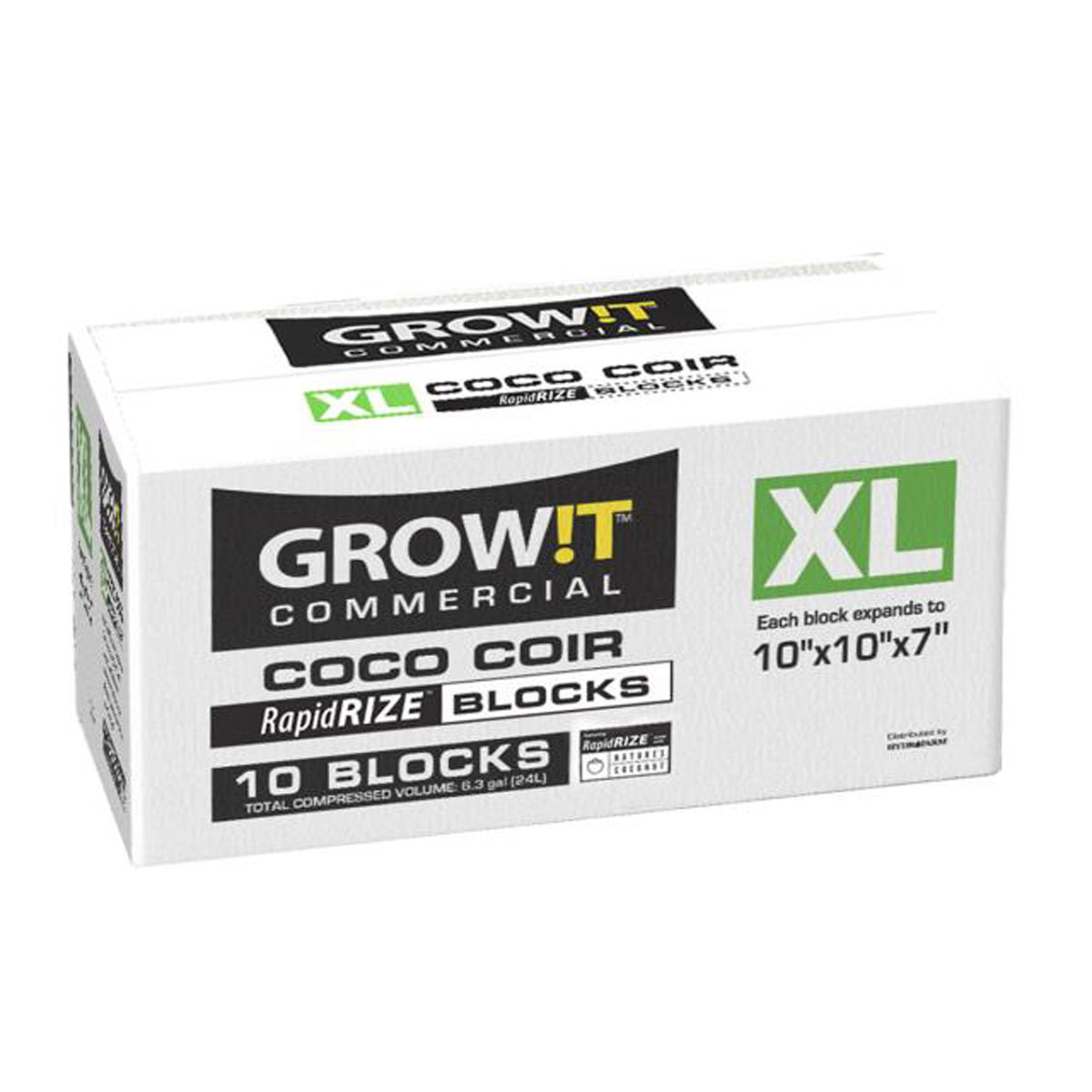 Image Thumbnail for GROW!T Comm Coco RapidRIZE XL Block 10"x10"x7"(10)