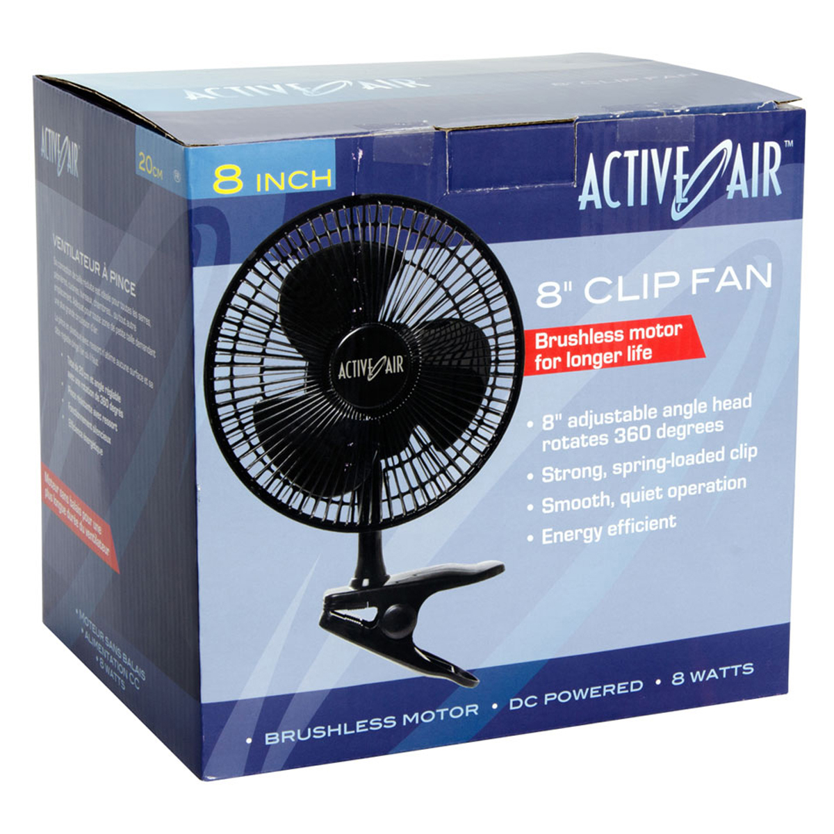 Image Thumbnail for Active Air 8in Clip Fan, 7.5W