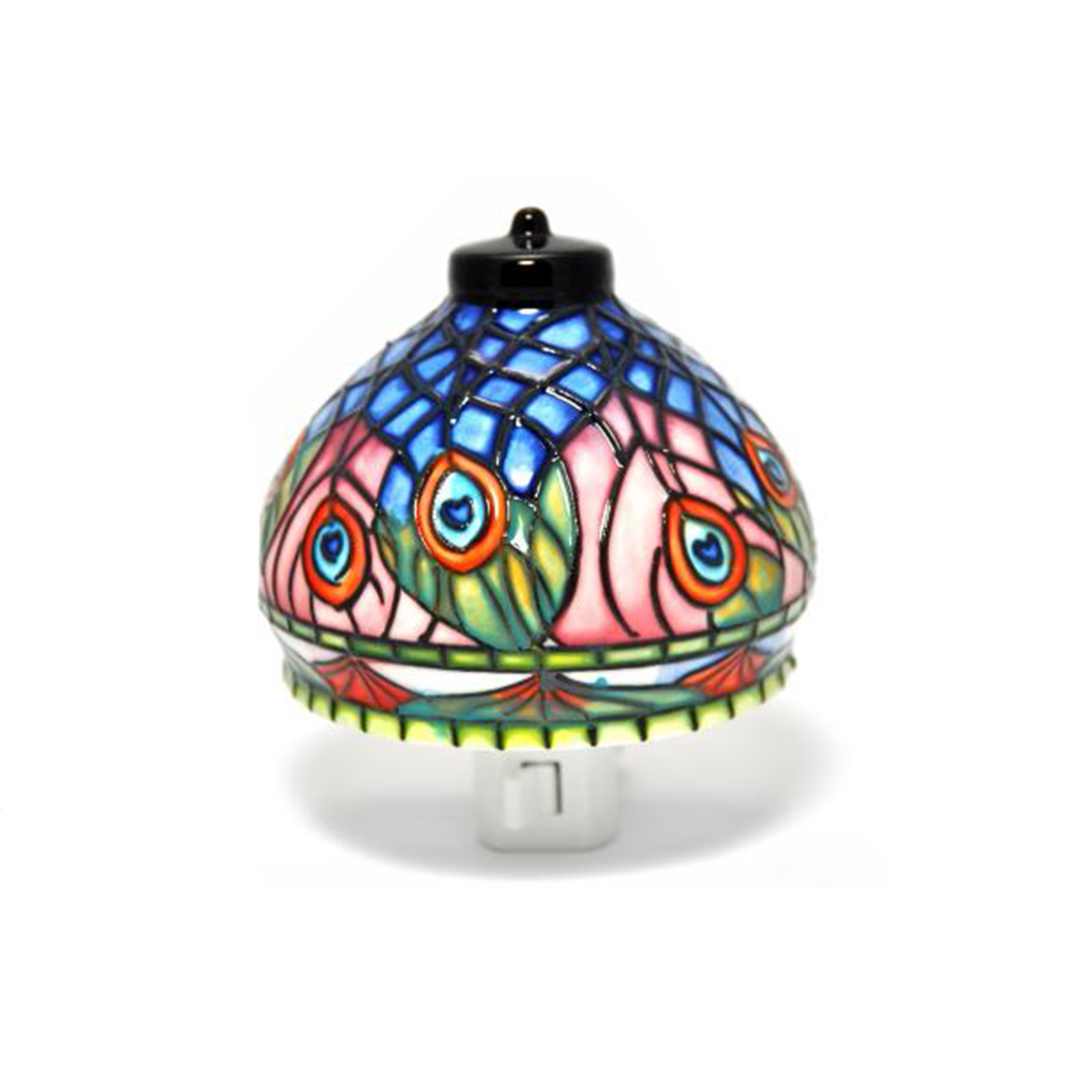 Picture of Nightlight - Peacock Feather Lamp 3.25"H