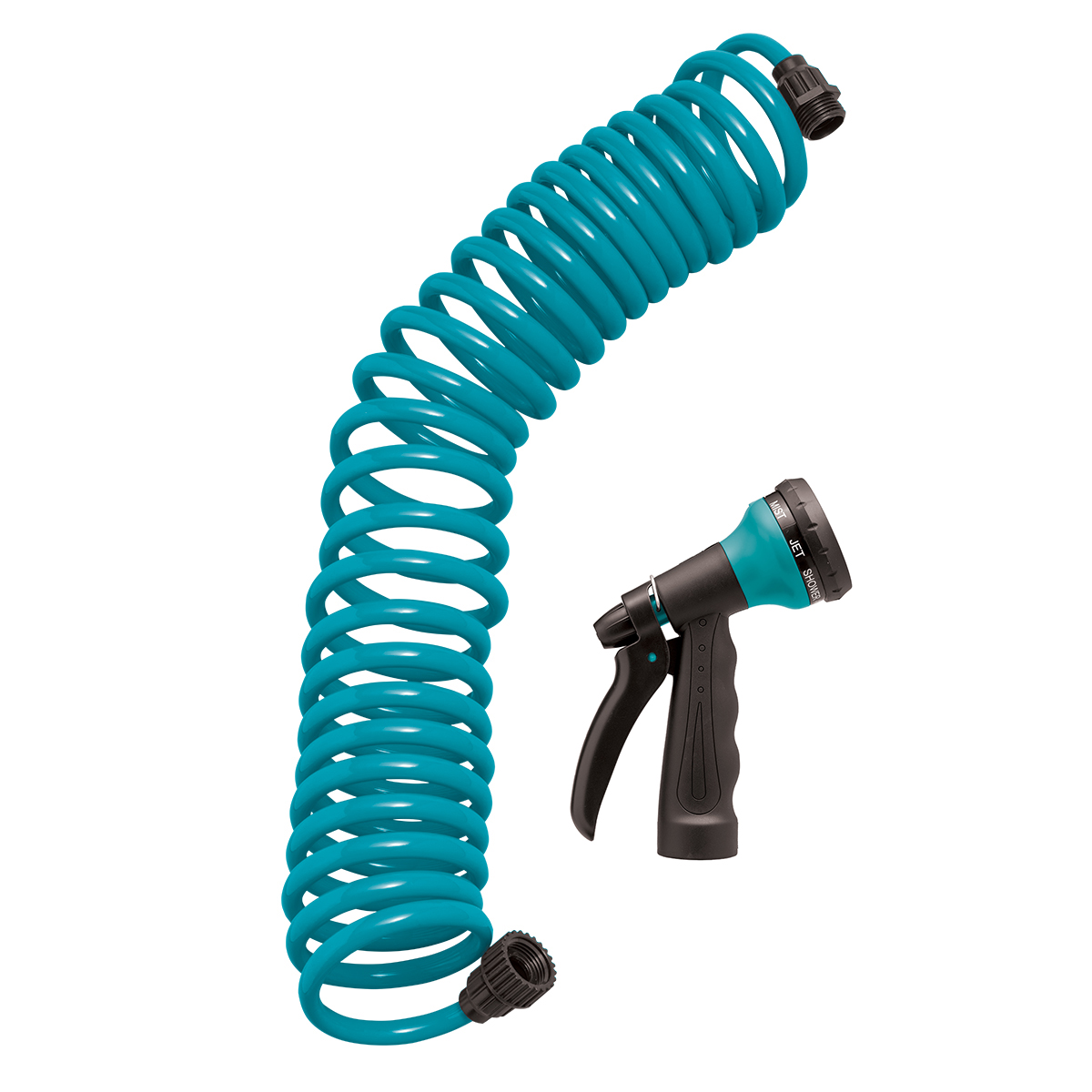 Picture of 25' Coil Hose with Nozzle - Blue