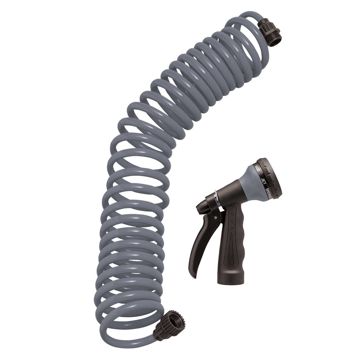 Picture of 25' Coil Hose with Nozzle - Gray