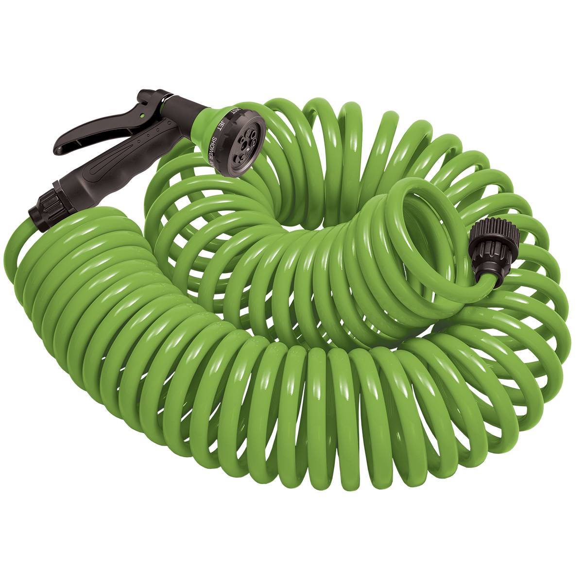 Picture of 50' Coil Hose with Nozzle - Green