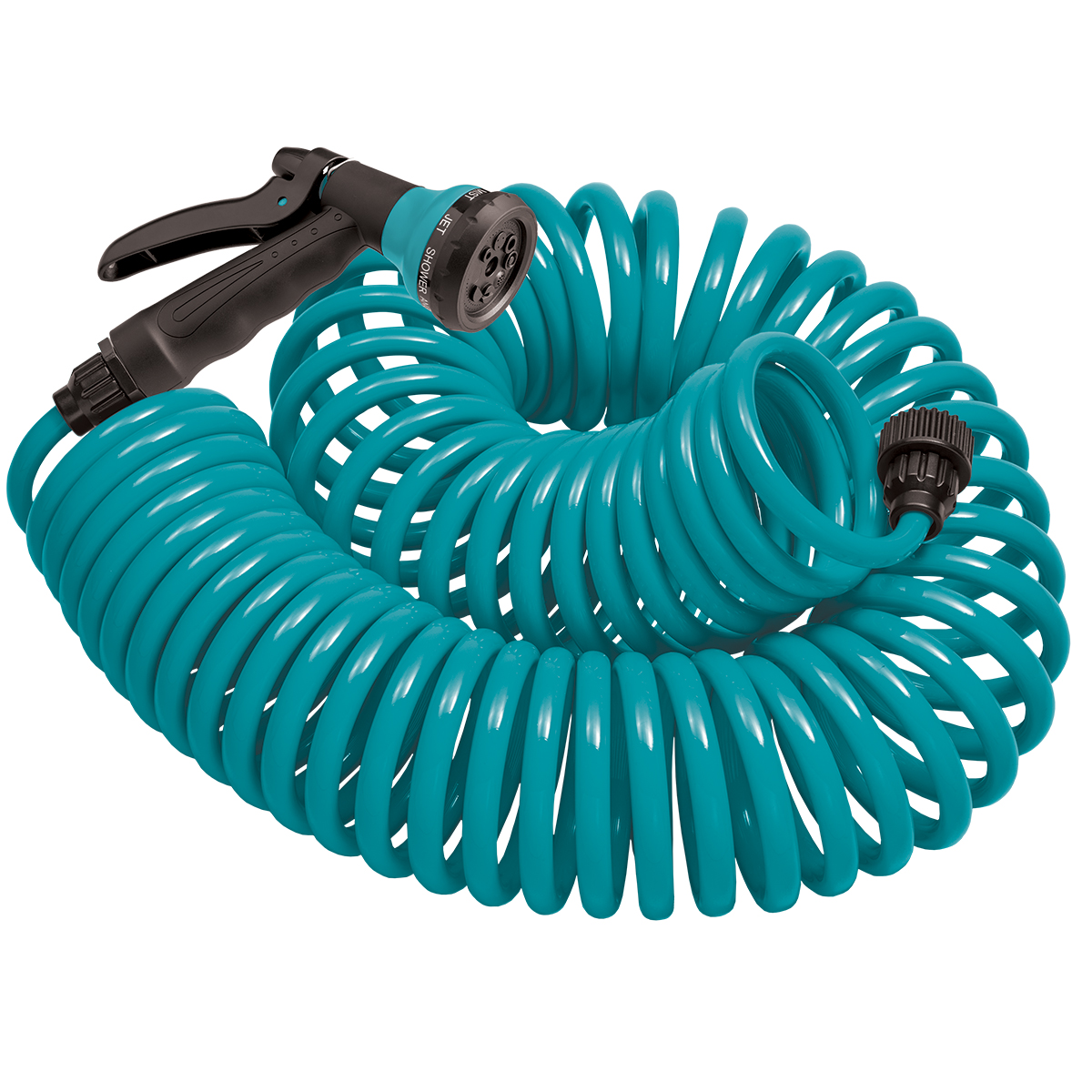 Picture of 50' Coil Hose with Nozzle - Blue