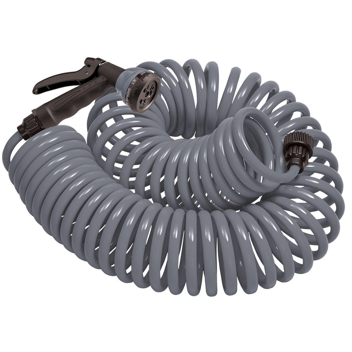 Picture of 50' Coil Hose with Nozzle - Gray