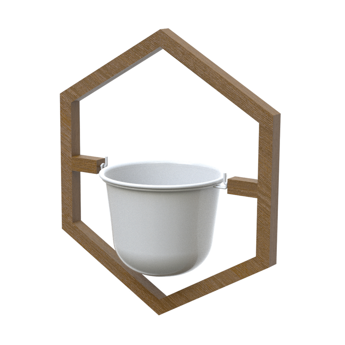 Picture of Tin Hanging Hex 10” Planter 