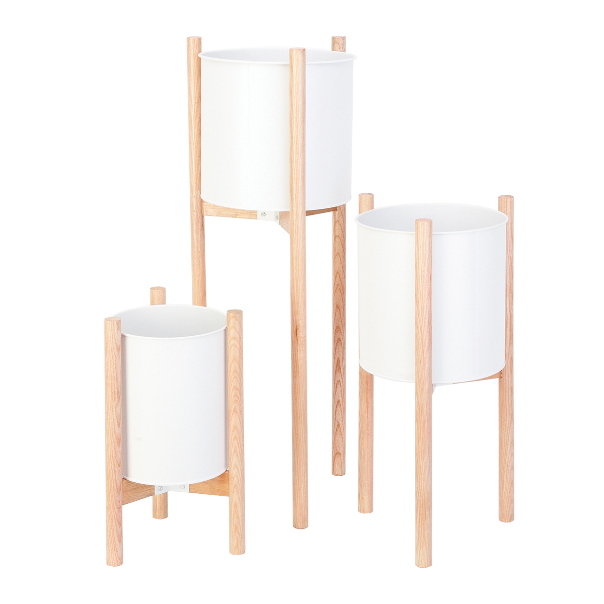Picture of Tin 3-Piece Planter/Stand Set 