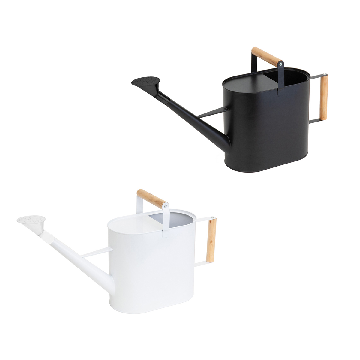 Picture of Nordic 2GAL Oval Watering Can Matte Black/White