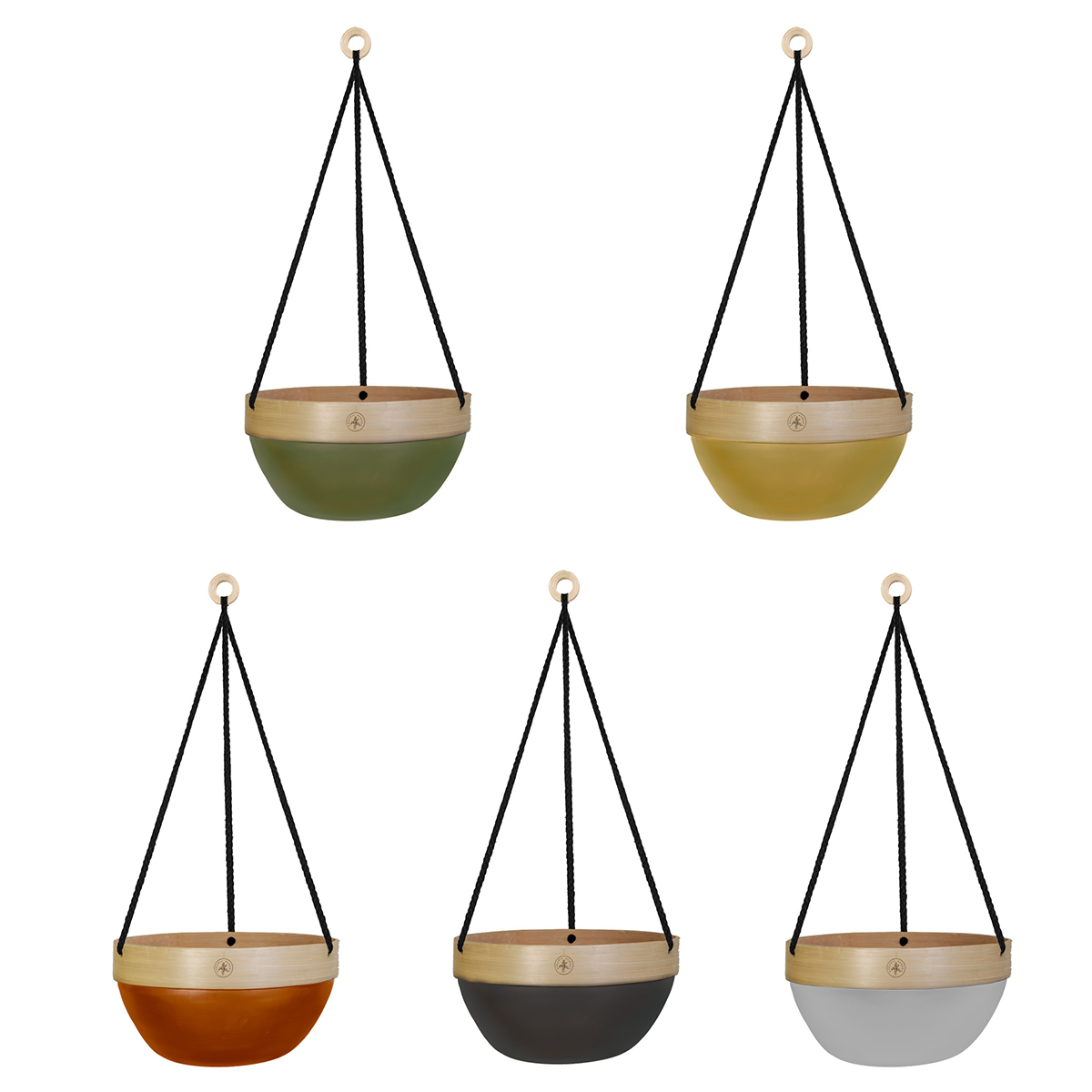 Picture of 12" Nordic Bamboo Hanging Bskt Asst colors