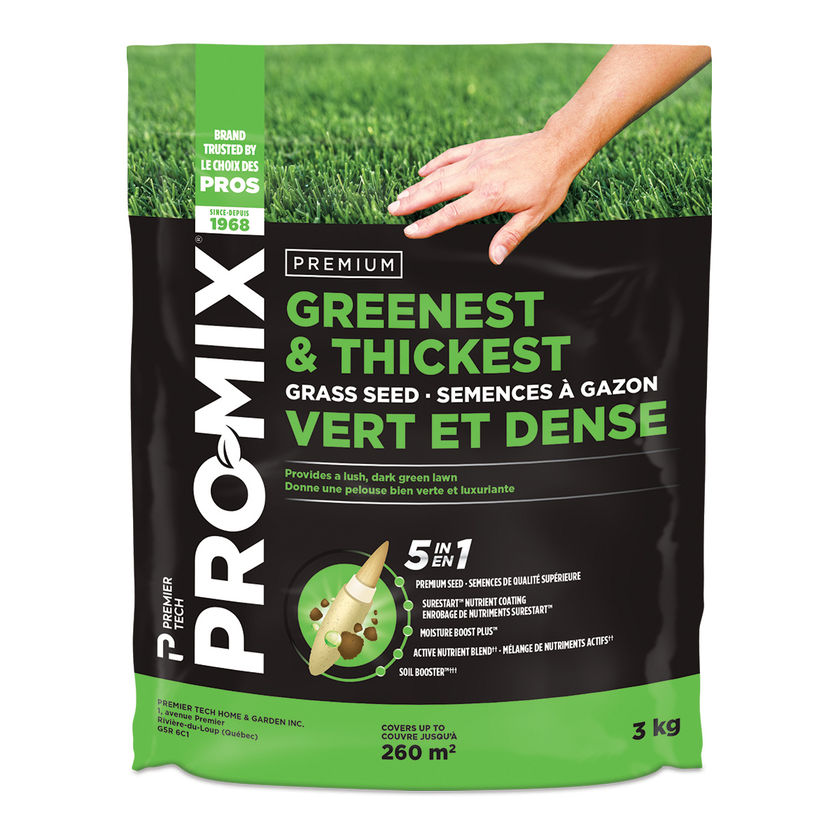 Picture of PRO-MIX Greener & Thicker 5 in 1 Grass Seed 3 kg