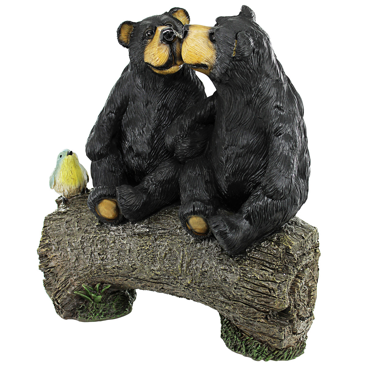 Image Thumbnail for Best Buddies Bears On A Log Statue