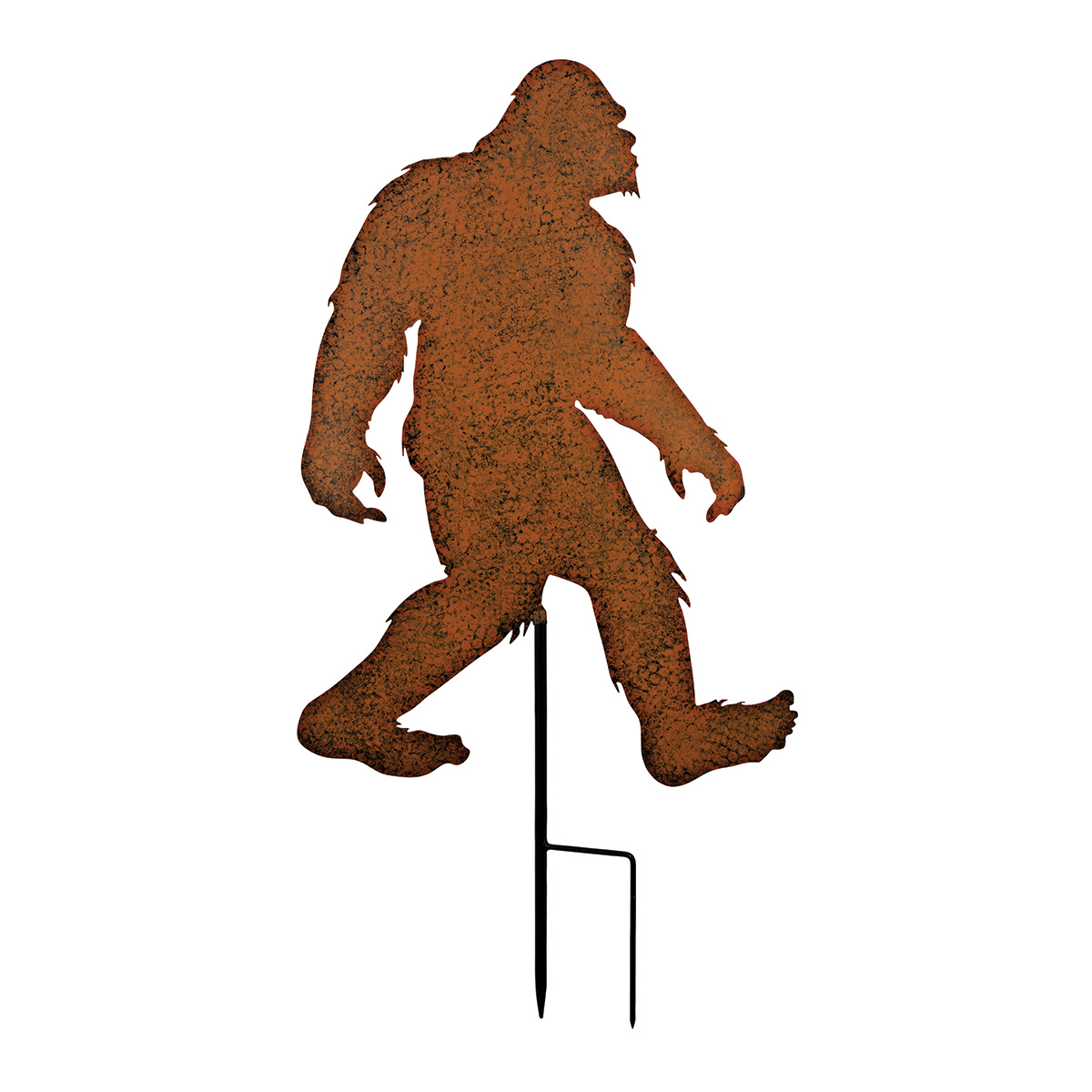 Picture of Bigfoot Metal Silhouette Statue on Stake