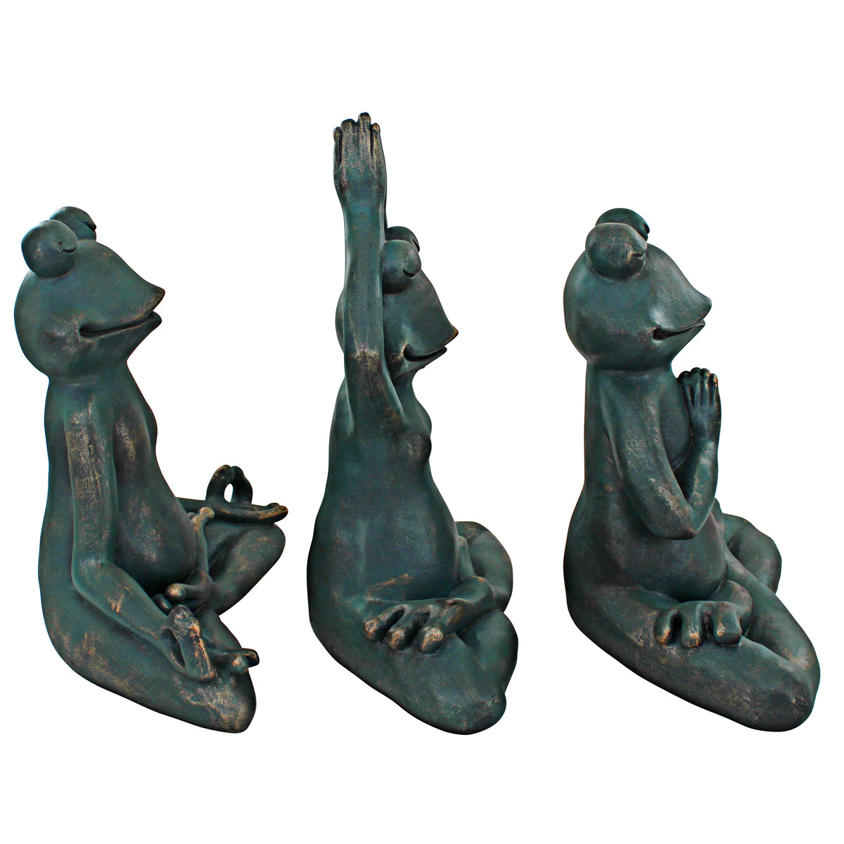 Picture 4 for Zen Garden Yoga Frogs Set/3