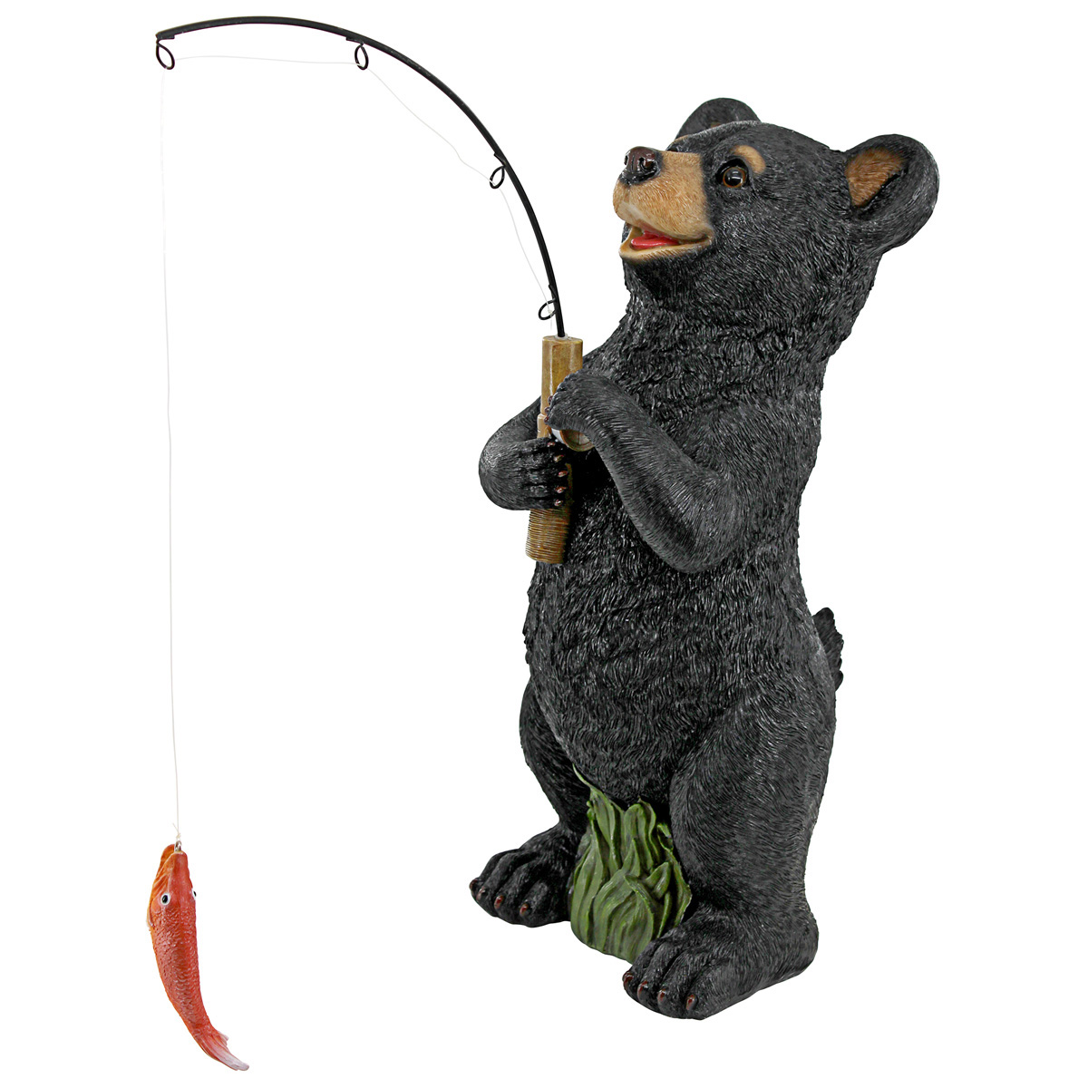 Image Thumbnail for Hooked On Fishing Fisherman Black Bear Statue