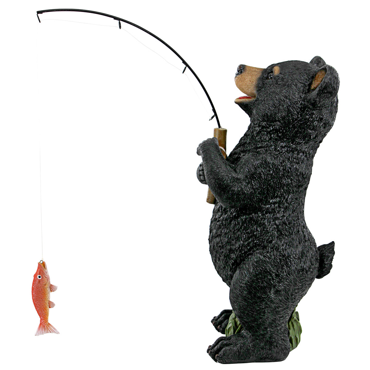Image Thumbnail for Hooked On Fishing Fisherman Black Bear Statue