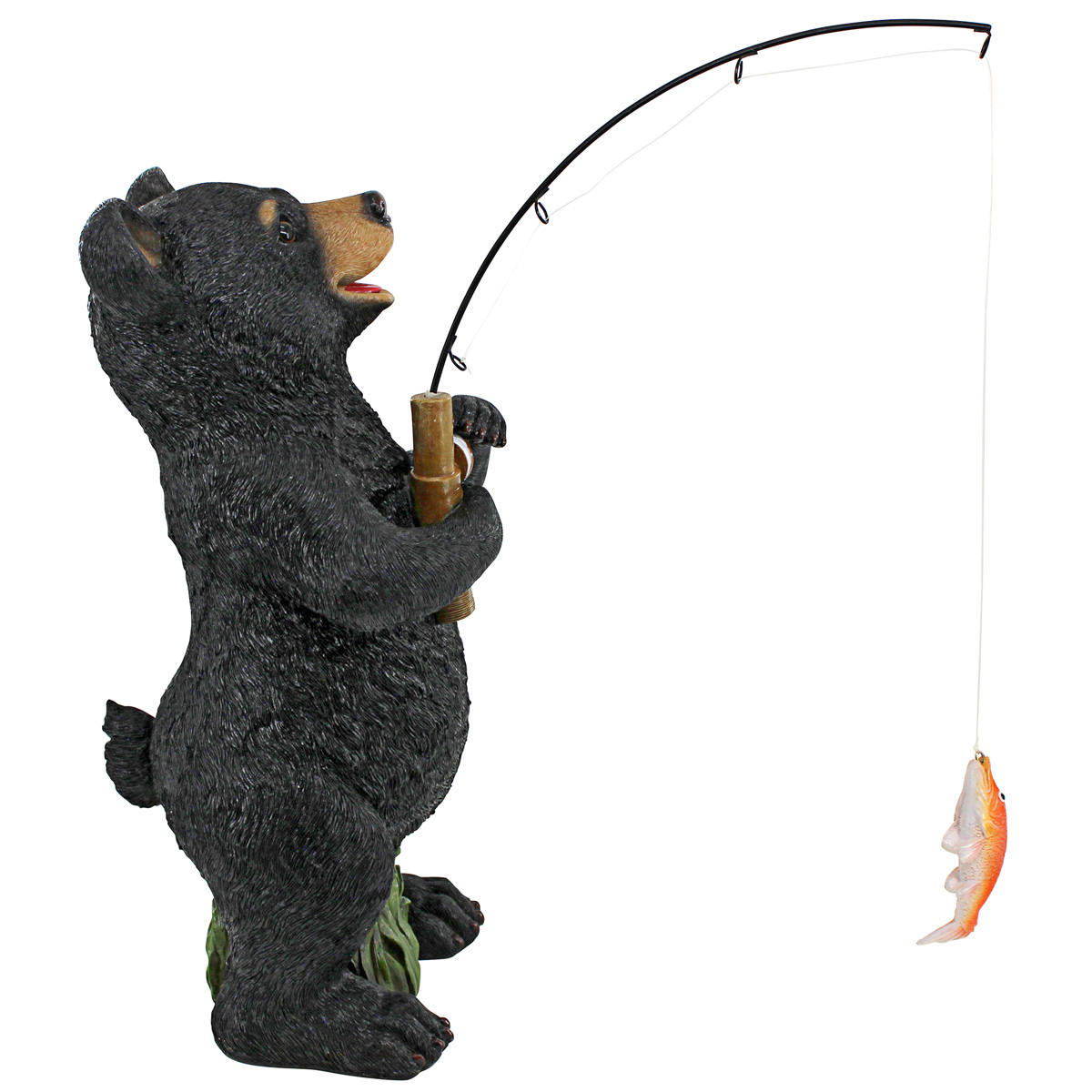 Image Thumbnail for Hooked On Fishing Fisherman Black Bear Statue