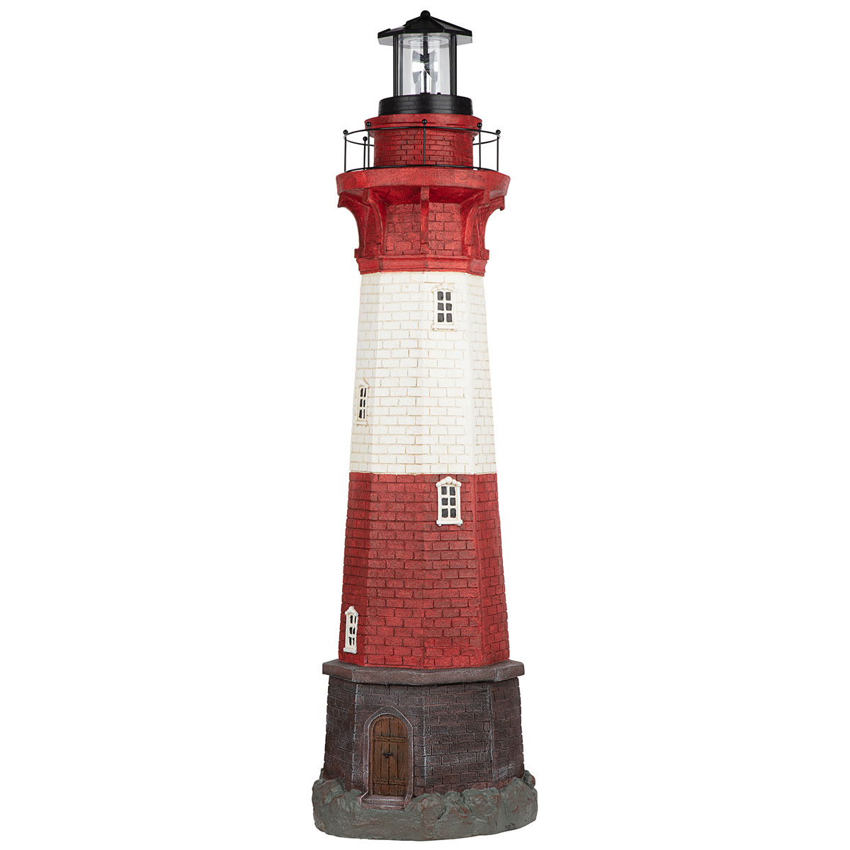 Picture 3 for Coastal Shoal Solar Beacon Lighthouse Statue