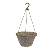Picture of 12" Mother Nurture Grey Rattan Hanging Basket