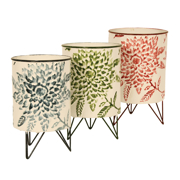 Picture of Stamped Floral Planters Set of 3