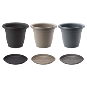Picture of Emma Round Planters/Saucers Char,Cap,Blk DS REFILL