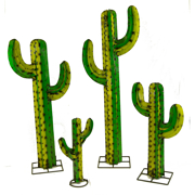 Picture of Saguaro Cactus Set Of 4 Yellow W/Green