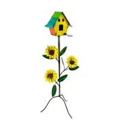 Picture of Sunflower Birdhouse On Stand  (11X26X62)