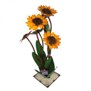 Picture of Sunflower Cluster On Square Base(17X10X35)