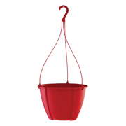 Picture of QUATTRO 12" Self-Watering Hanging Planter Red