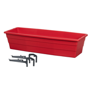 Picture of FUTURA 32" Window Box with Plastic Brackets Red