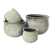 Picture of Fiona Tulip Ceramic Pot S/4 Fog Grey
