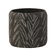 Picture of Willow Leaves Charcoal Planter 17.5x17.5x16cm