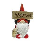 Picture of Gnome w Welcome Sign 18x12x29cm