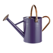 Picture of 1 Gallon Deep Violet Watering Can With Copper Acce