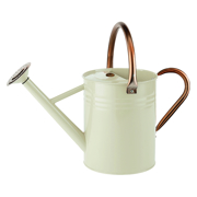 Picture of 1 Gallon Vintage Cream Watering Can With Copper Ac