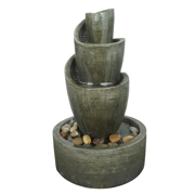 Picture of 28" Spiral Stone Fountain 44.5x44.5x72 cm