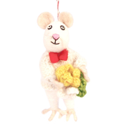 Picture of Bow Tie Mice Ornament 100% Wool
