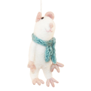 Picture of Blue Scarf Mice Ornament 100% Wool