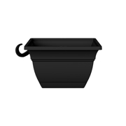 Picture of 12" Eclipse Square Hanging Basket in Black