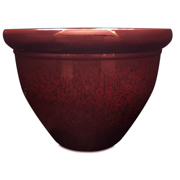 Picture of 12" Pizzazz  Resin Planter Warm Red w/Speckle