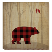 Picture of Checkered Bear Pallet Art 13x13